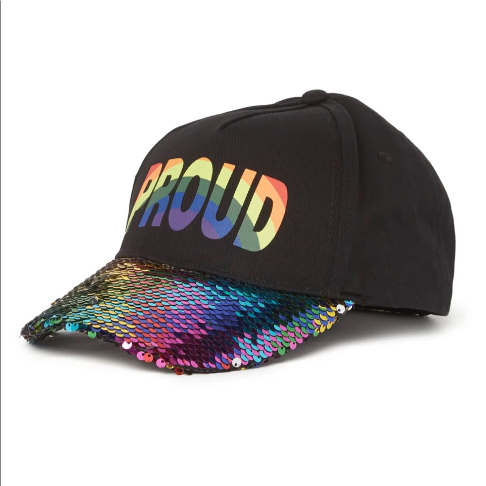 COLLECTION XIIX  “Proud” Sequin Baseball Cap